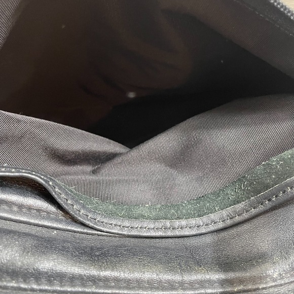 VTG Libaire California Bag Black Soft Leather Cross Body Flap Satchel Brief Case - Picture 15 of 16